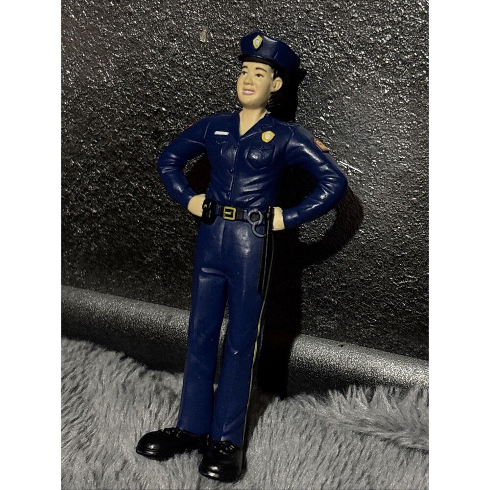 Vintage Lakeshore Police Female Officer Community Helper 5 in PVC Figurine